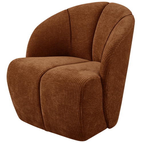 Draaifauteuil Mojo Geweven Rib - Roest
