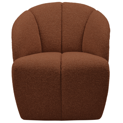 Draaifauteuil Mojo Bouclé - Roest - Afbeelding 2