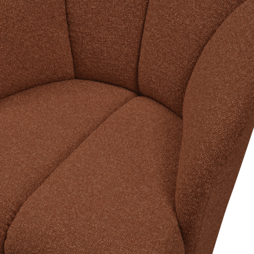 Draaifauteuil Mojo Bouclé - Roest - Afbeelding 5