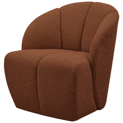 Draaifauteuil Mojo Bouclé - Roest