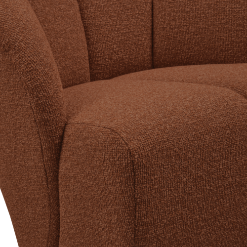Draaifauteuil Mojo Bouclé - Roest - Afbeelding 6