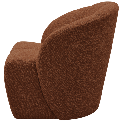 Draaifauteuil Mojo Bouclé - Roest - Afbeelding 3