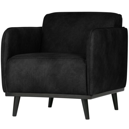 Fauteuil Statement met armleuning Suedine - Zwart - Afbeelding 2