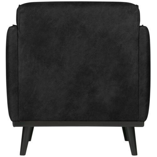 Fauteuil Statement met armleuning Suedine - Zwart - Afbeelding 4
