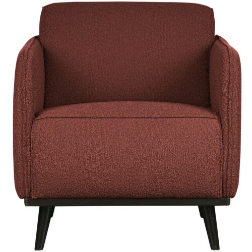 Fauteuil Statement met armleuning Bouclé - Chestnut
