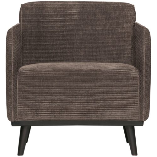 Fauteuil Statement met armleuning Ribstof - Taupe