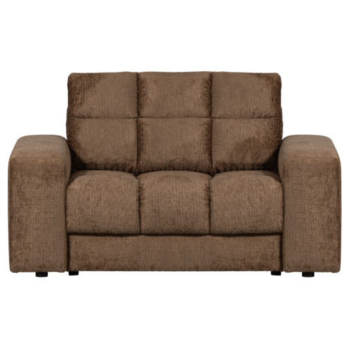 Second Date loveseat structure velvet 136 x 101 cm - Brass