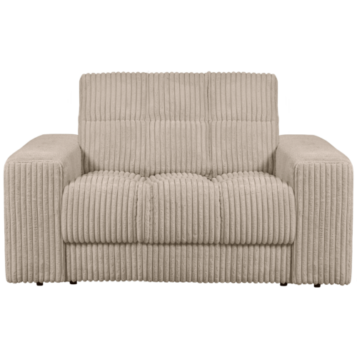 Second Date loveseat Grove ribstof 136 x 101 cm  - Travertin - Afbeelding 2