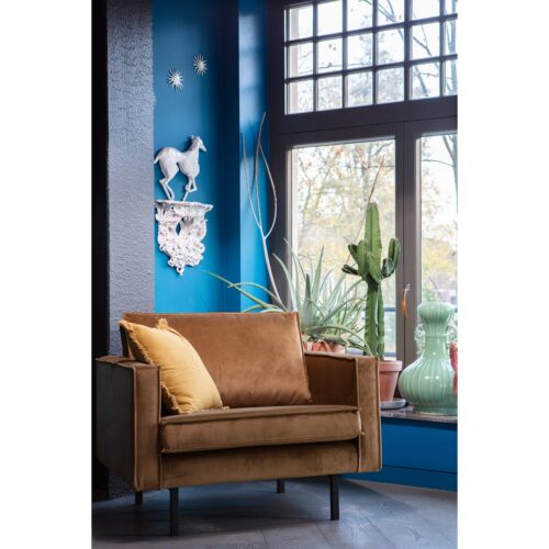 Fauteuil Rodeo Velvet - Honing (geel) - Afbeelding 2