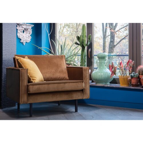 Fauteuil Rodeo Velvet - Honing (geel) - Afbeelding 3