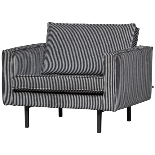 Fauteuil Rodeo Streep - Zwart Grijs