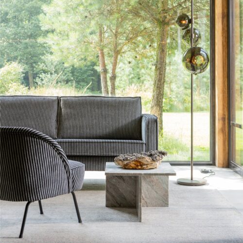 Fauteuil Vogue Streep - Zwart Grijs - Afbeelding 3