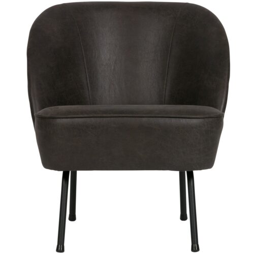 Fauteuil Vogue Leer - Zwart - Afbeelding 2