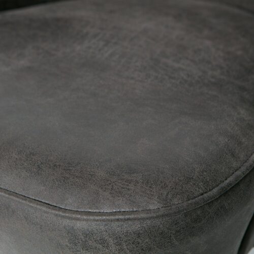 Fauteuil Vogue Leer - Zwart - Afbeelding 5