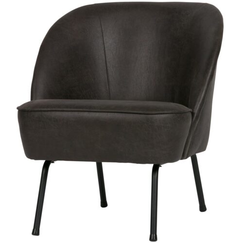 Fauteuil Vogue Leer - Zwart