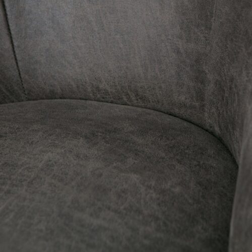 Fauteuil Vogue Leer - Zwart - Afbeelding 6