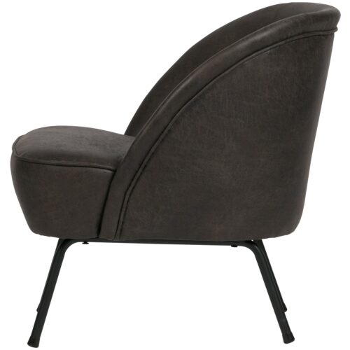 Fauteuil Vogue Leer - Zwart - Afbeelding 3