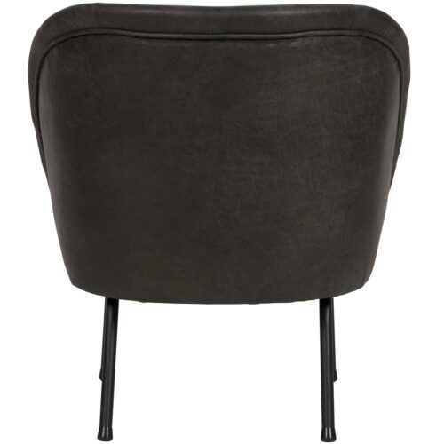 Fauteuil Vogue Leer - Zwart - Afbeelding 4