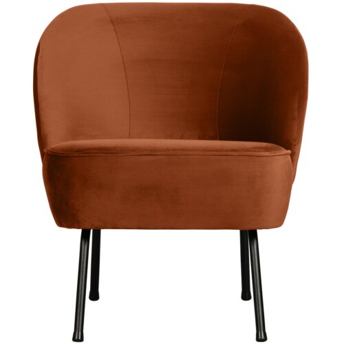 Fauteuil Vogue Velvet Fluweeel - Roest
