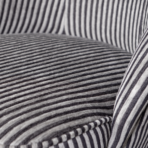 Fauteuil Vogue Streep - Zwart Grijs - Afbeelding 7