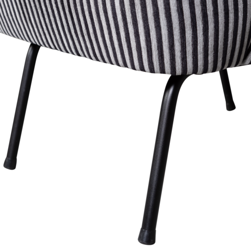 Fauteuil Vogue Streep - Zwart Grijs - Afbeelding 8