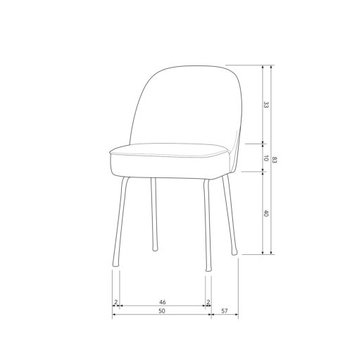 Eetkamerstoel Vogue Eco-leder - Zwart - Afbeelding 8