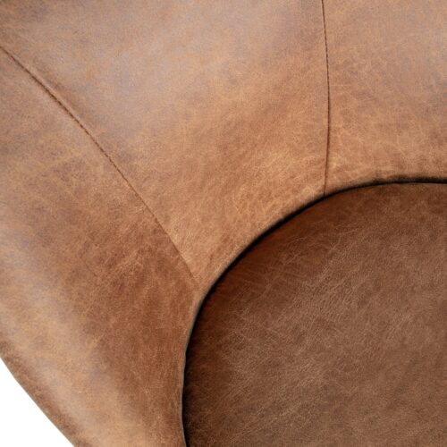 Eetkamerstoel Vogue Eco-leder - Zwart - Afbeelding 6
