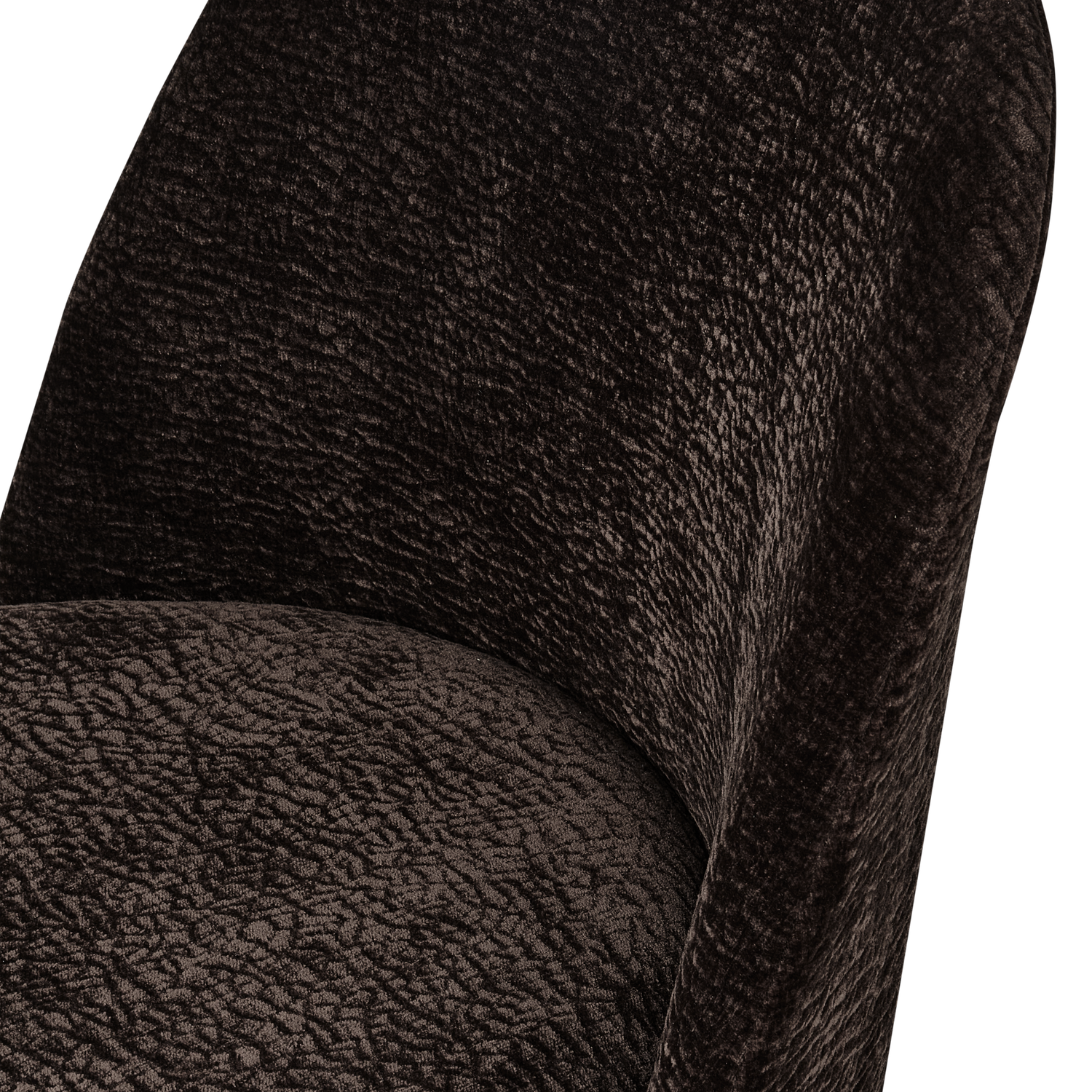 Eetkamerstoel Vogue 3D Chenillemet chrome poot - Donkerbruin - Afbeelding 6