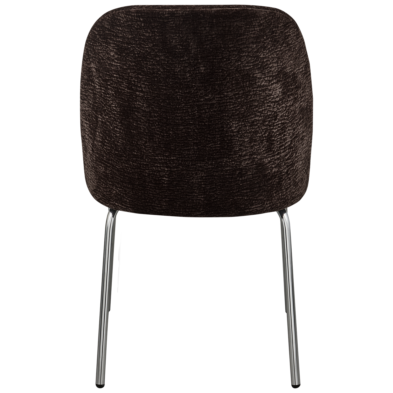 Eetkamerstoel Vogue 3D Chenillemet chrome poot - Donkerbruin - Afbeelding 5