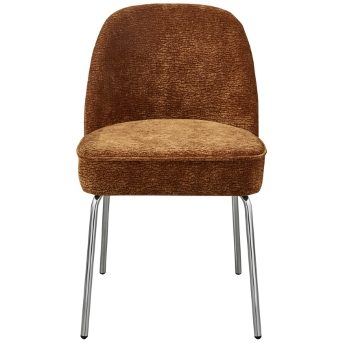 Eetkamerstoel Vogue Velvet met chrome poot - Bruin - Afbeelding 3