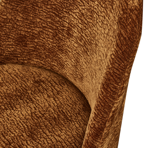 Eetkamerstoel Vogue Velvet met chrome poot - Bruin - Afbeelding 6