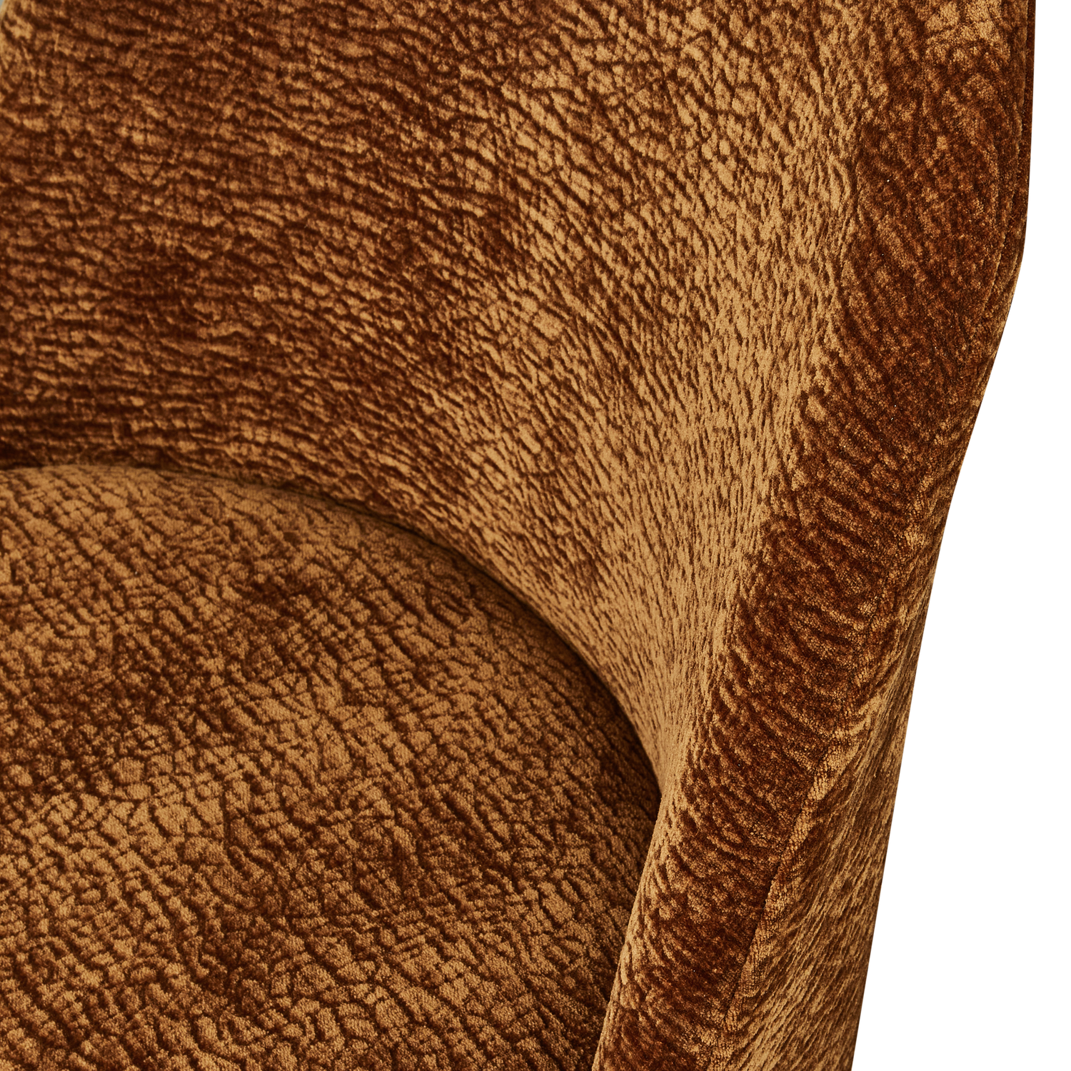 Eetkamerstoel Mount 3D Chenille met chrome poot - Middenbruin - Afbeelding 6