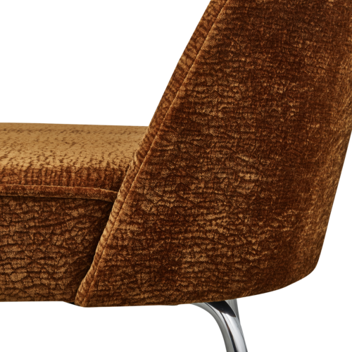 Eetkamerstoel Vogue Velvet met chrome poot - Bruin - Afbeelding 7