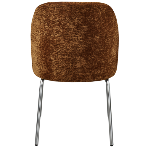 Eetkamerstoel Vogue Velvet met chrome poot - Bruin - Afbeelding 5