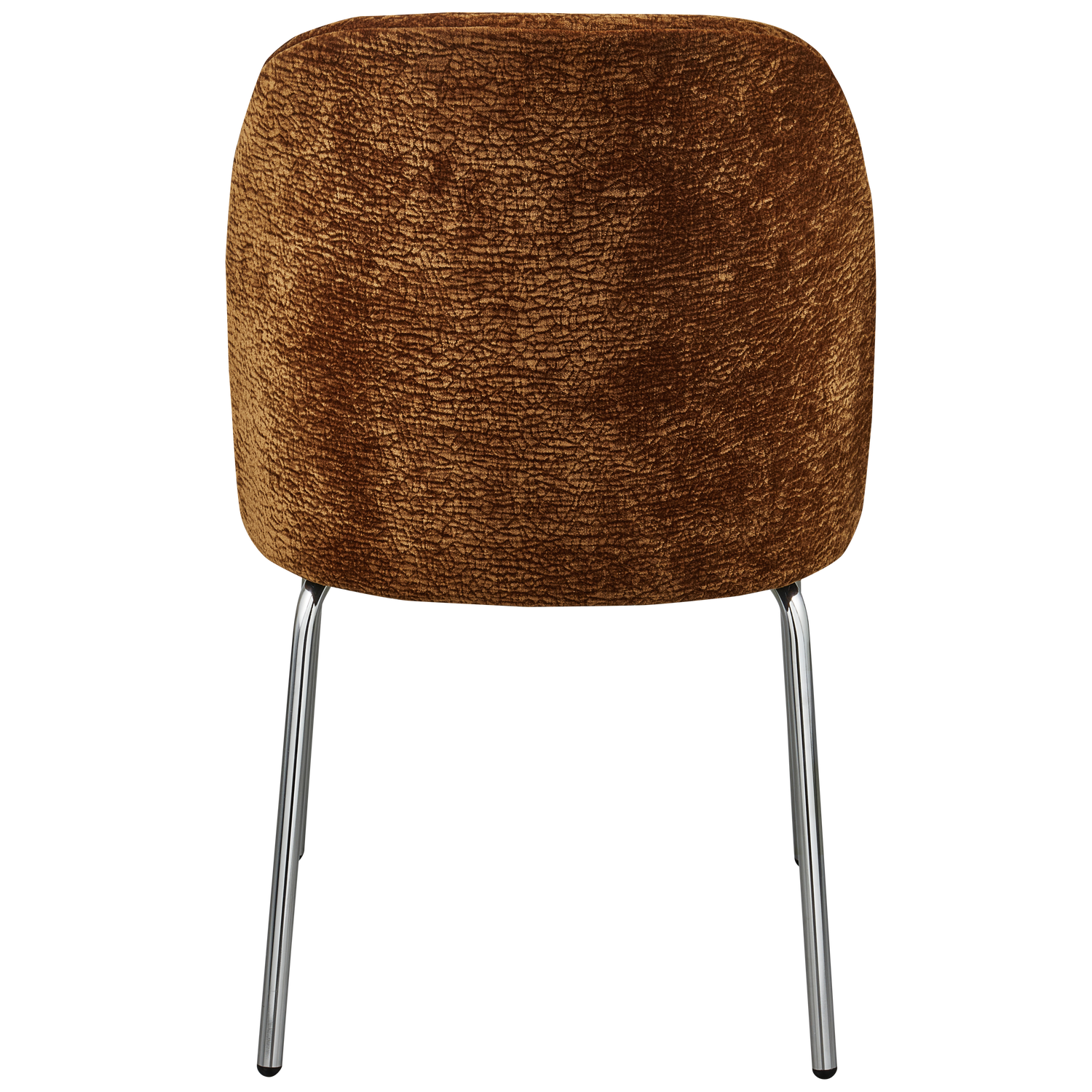 Eetkamerstoel Mount 3D Chenille met chrome poot - Middenbruin - Afbeelding 5