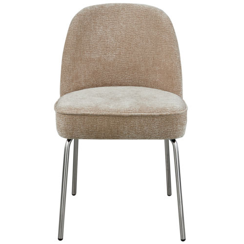 Eetkamerstoel Vogue Velvet met chrome poot - Zand - Afbeelding 3