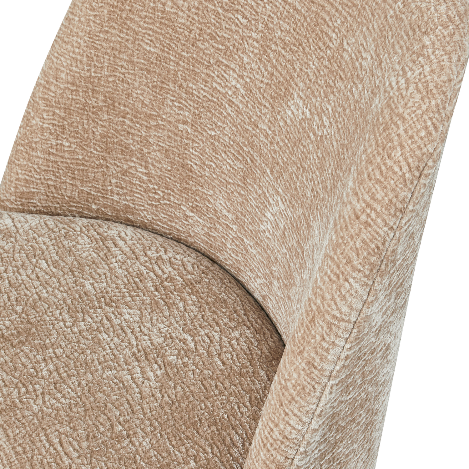 Eetkamerstoel Mount 3D Chenille met chrome poot - Zand - Afbeelding 6