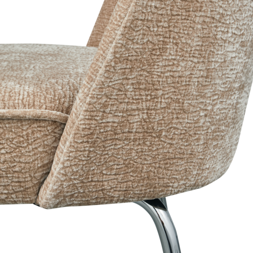 Eetkamerstoel Vogue Velvet met chrome poot - Zand - Afbeelding 7
