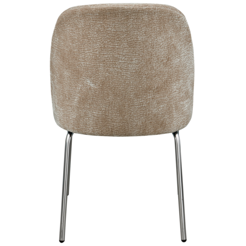 Eetkamerstoel Vogue Velvet met chrome poot - Zand - Afbeelding 5
