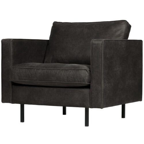 Fauteuil Rodeo Classic Gerecycled Leer - Zwart - Afbeelding 2