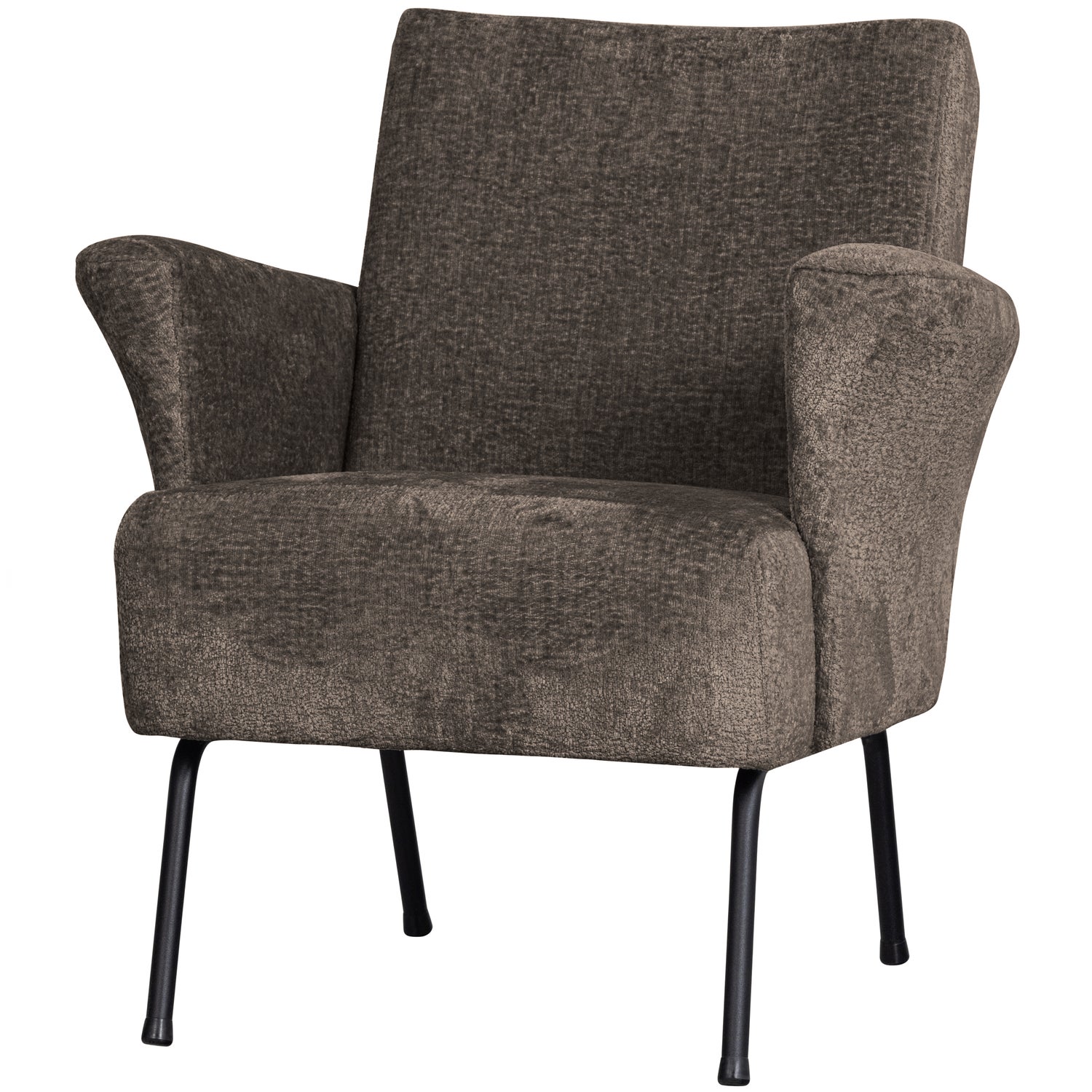 Fauteuil Muse Chenille - Grijs/Bruin