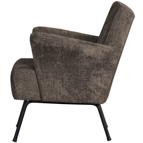 Fauteuil Muse Chenille - Grijs/Bruin - Afbeelding 3
