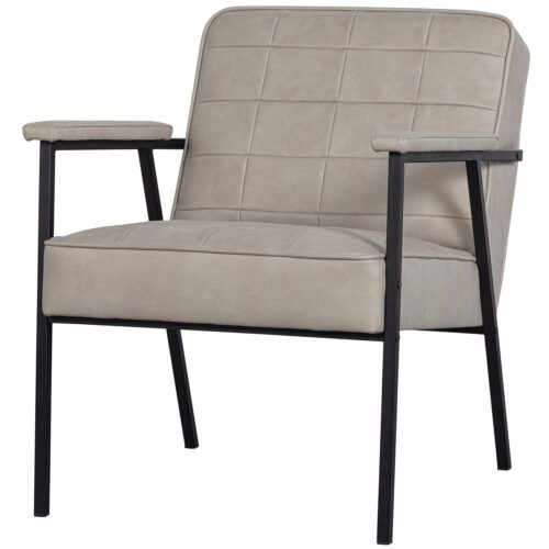 Fauteuil Patchwork PU - Naturel