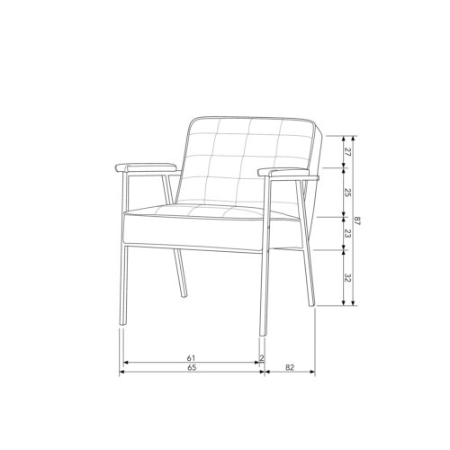 Fauteuil Patchwork PU - Naturel - Afbeelding 7