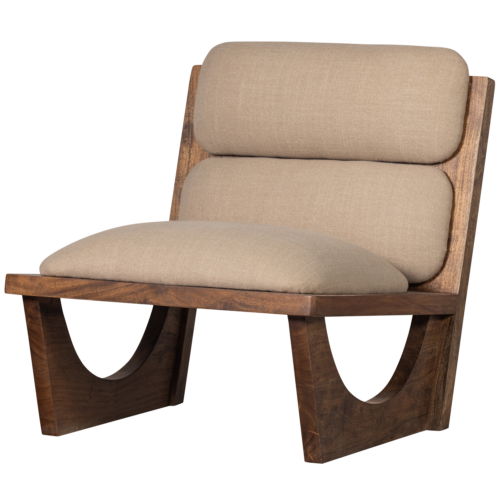 Fauteuil Opulent Bouclé / Acaciahout - Naturel