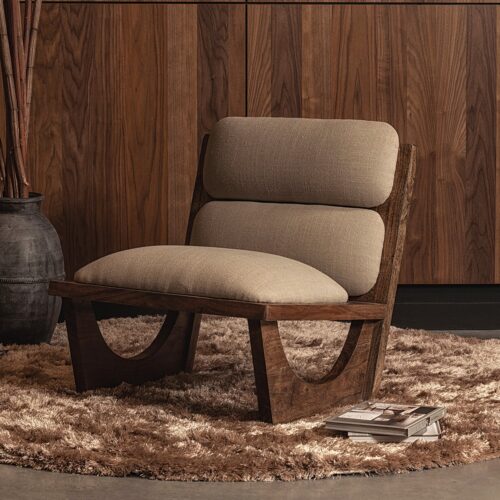 Fauteuil Opulent Bouclé / Acaciahout - Naturel - Afbeelding 2