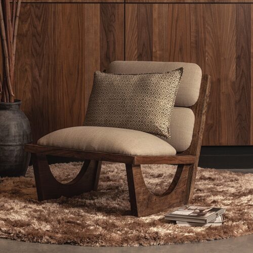 Fauteuil Opulent Bouclé / Acaciahout - Naturel - Afbeelding 3