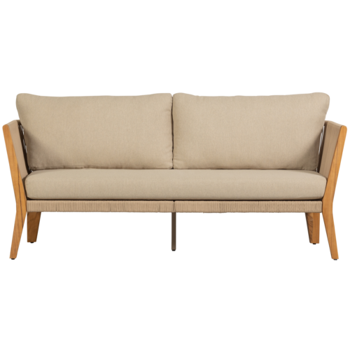 Outdoor 3 -zits Loungebank San Remo Teakhout - Zand - Afbeelding 4