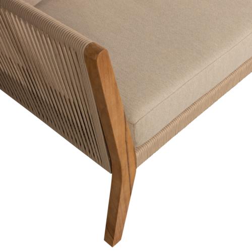 Outdoor 3 -zits Loungebank San Remo Teakhout - Zand - Afbeelding 6