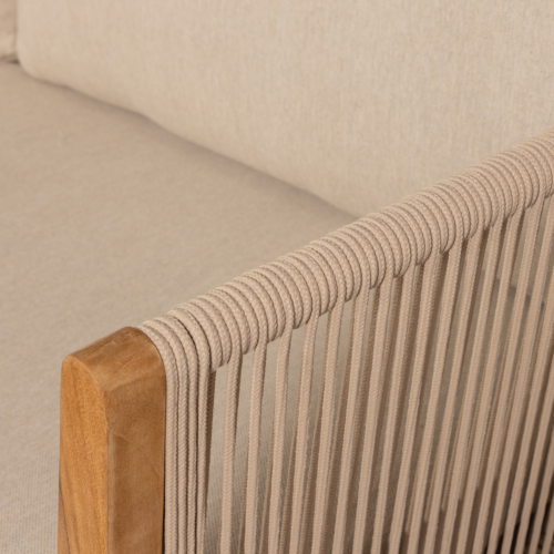 Outdoor 3 -zits Loungebank San Remo Teakhout - Zand - Afbeelding 7